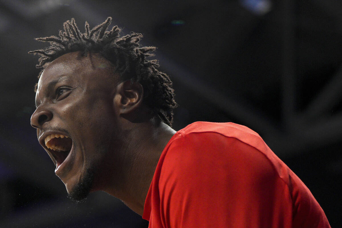 Arizona Wildcats center Emmanuel Stephen (34) reacts during an NCAA college basketball game aga ...