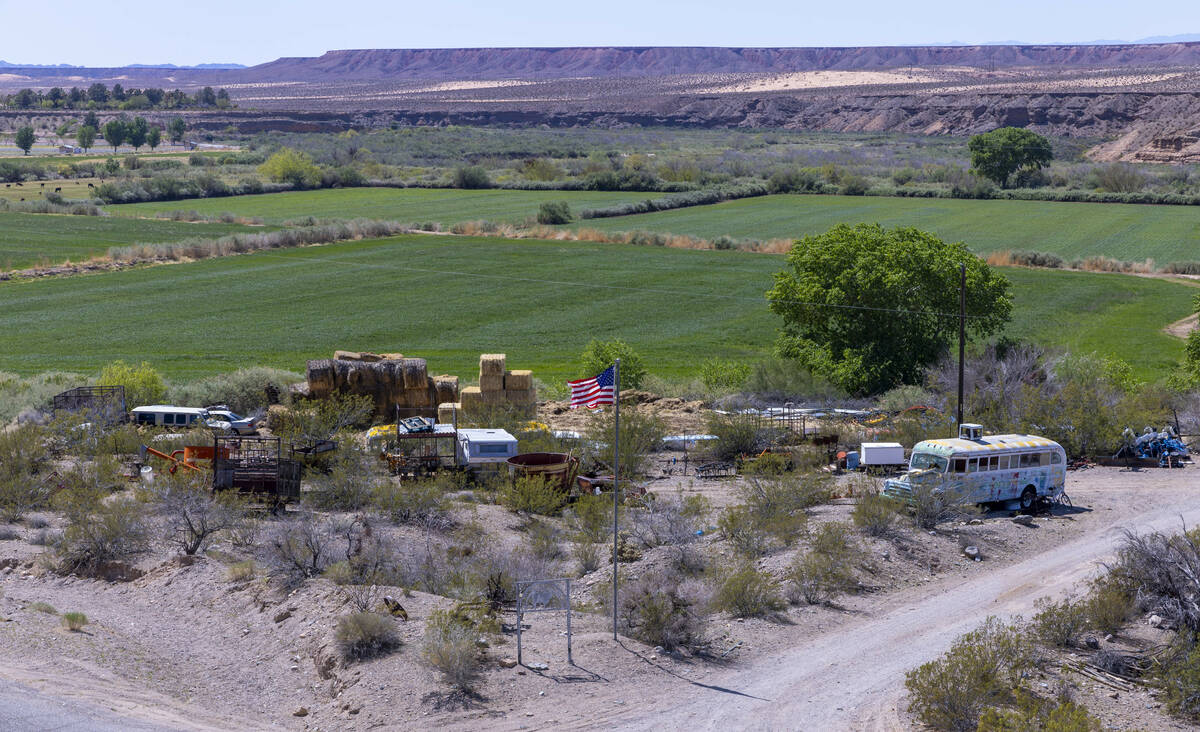 View of the Bundy Ranch entrance and surrounding land on Saturday, April 5, 2025, in Bunkervill ...