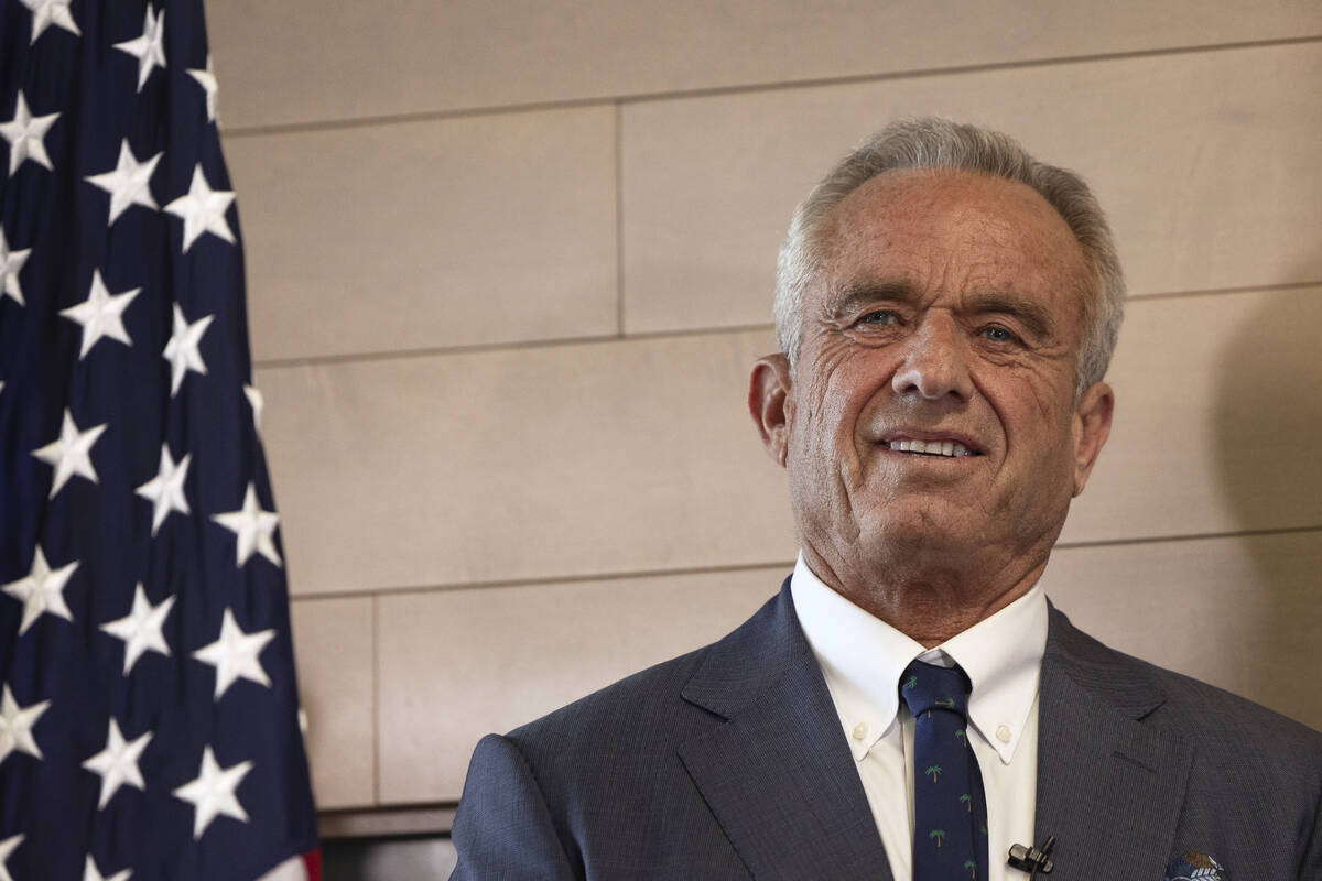 Health and Human Services Secretary Robert F. Kennedy Jr. looks on during a press conference ab ...