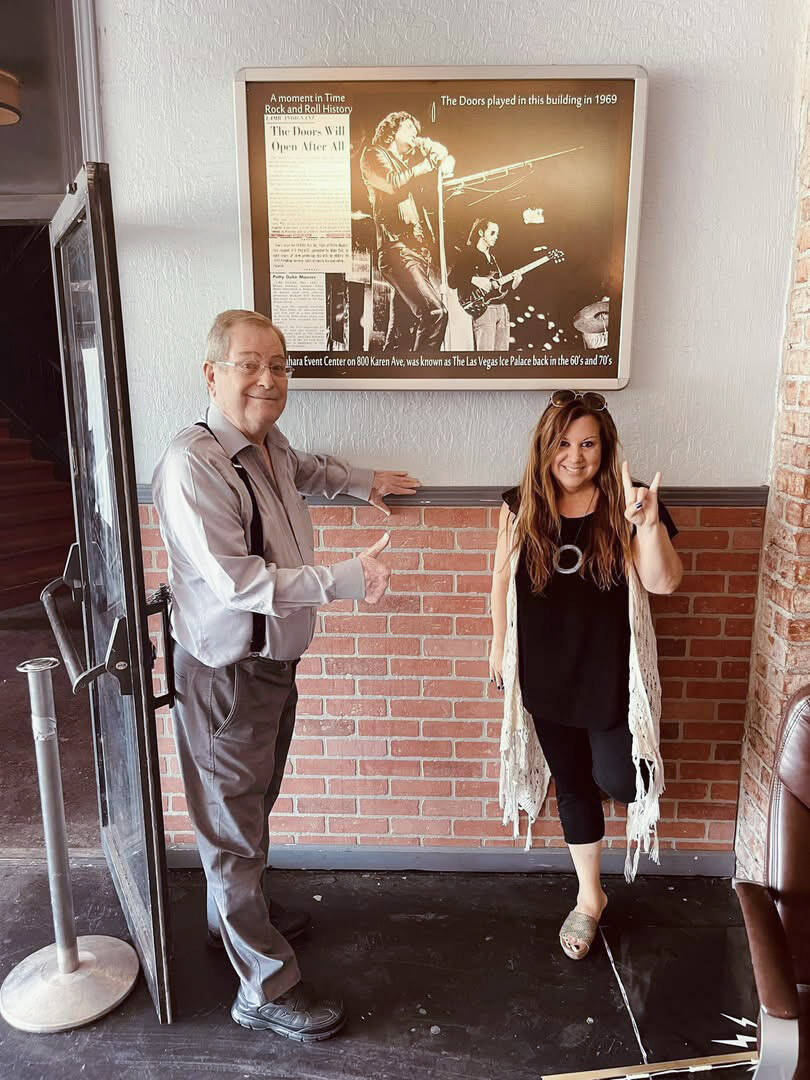 This is an undated photo of Michael Tell and his niece Michele Tell at the Commercial Center wh ...