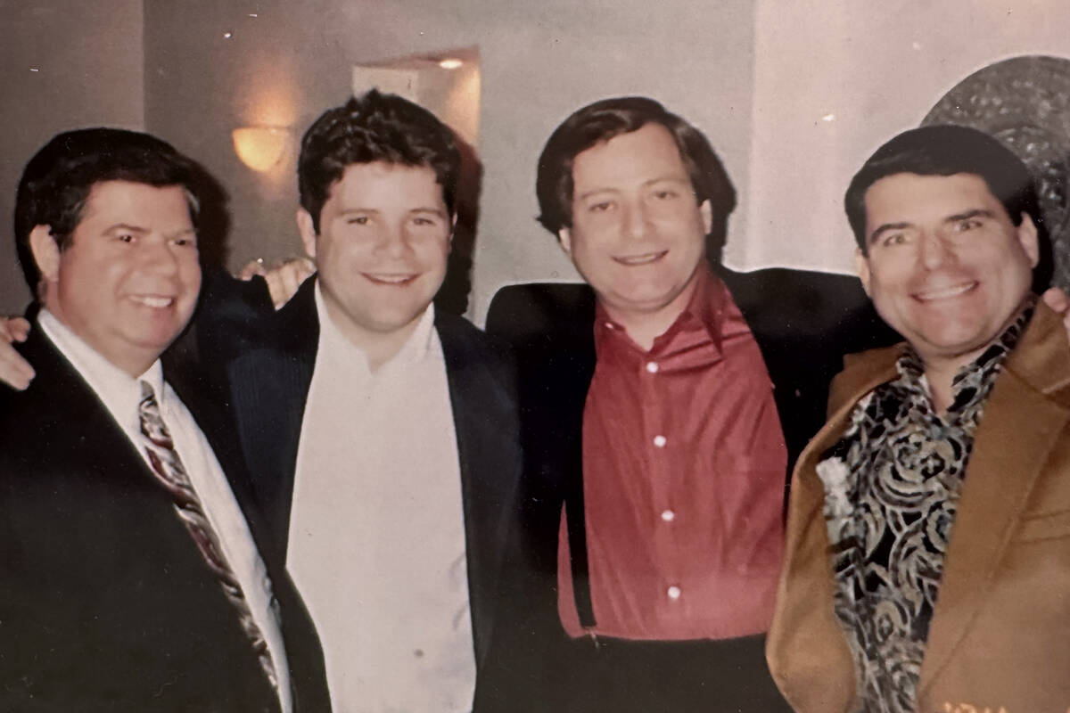 This is a 1994 photo of Michael Tell and his son Sean Astin, center, with Tell's brothers Donal ...