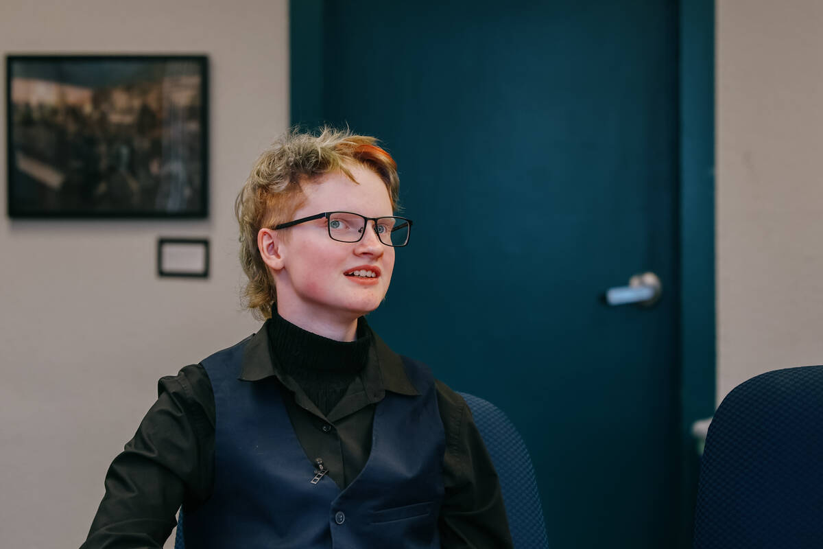 Las Vegas Academy of the Arts freshman Finn Whittacre speaks about her January health scare on ...