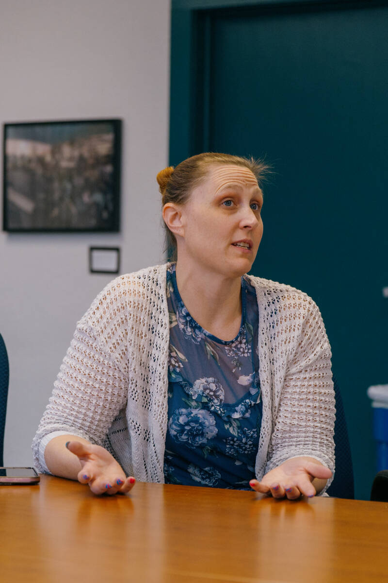 Lass Vegas Academy of the Arts anatomy teacher Helen Wolcott discusses the importance of emerge ...