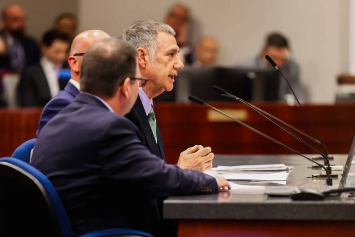 Simon Robinson, Warner Bros Discovery Studios COO, speaks during a legislative hearing over bil ...
