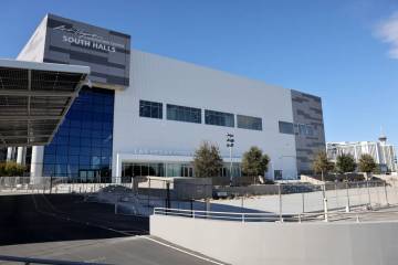 The exterior of the South Hall of the Las Vegas Convention Center. (K.M. Cannon/Las Vegas Revie ...
