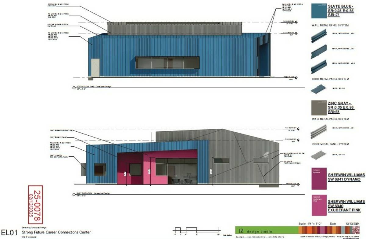 Renderings for the proposed career center in the Historic Westside. (Submitted by City of Las V ...