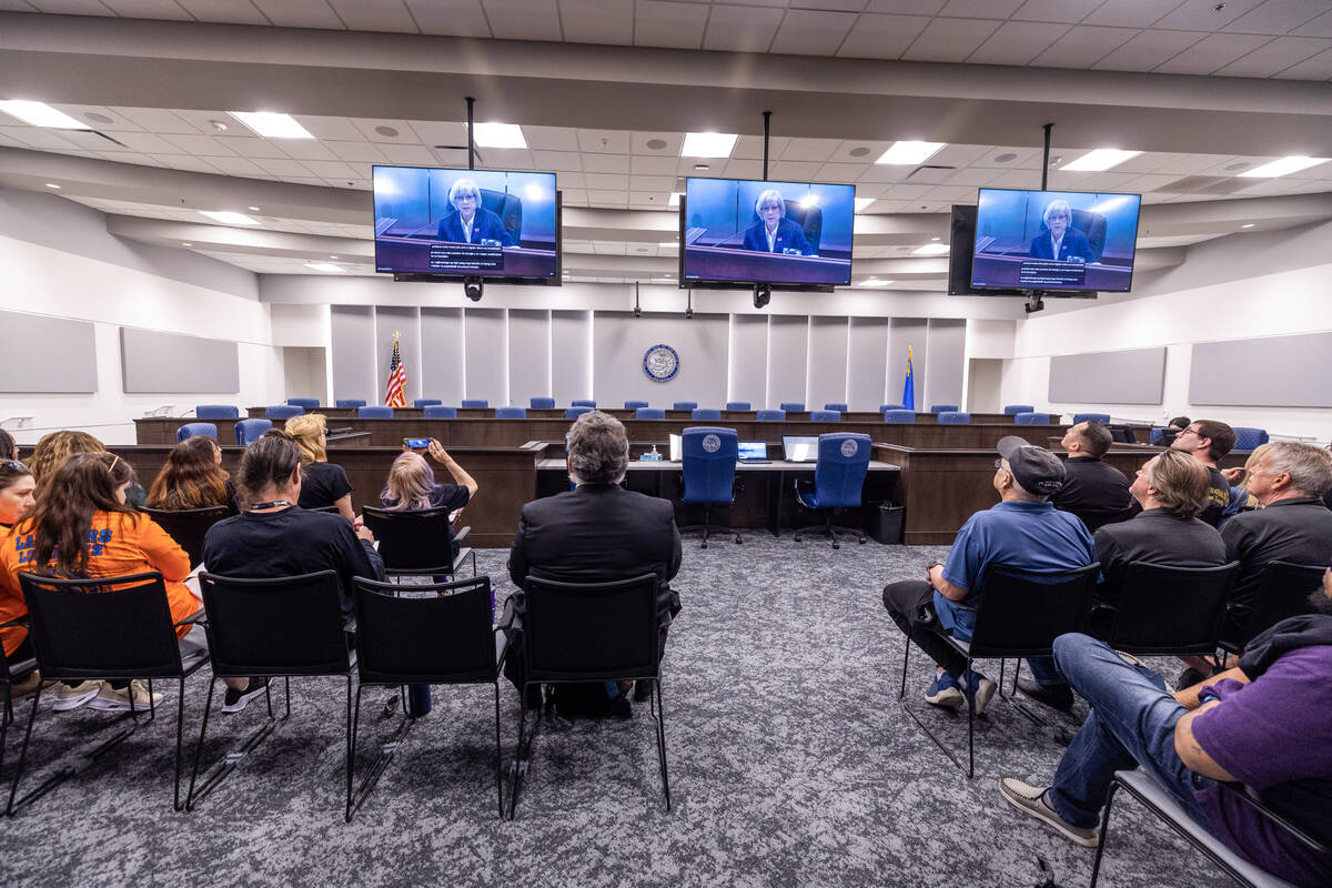 Laborers Local 872 members and others attend a hearing for the Senate version of the Film Tax C ...