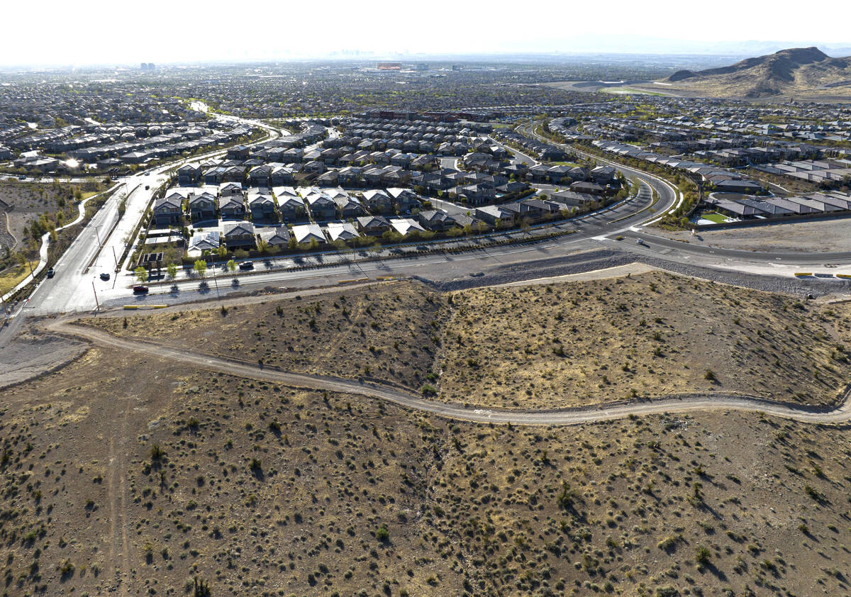 Vacant land in Las Vegas' Summerlin community at the intersection of Alta and Crossbridge drive ...
