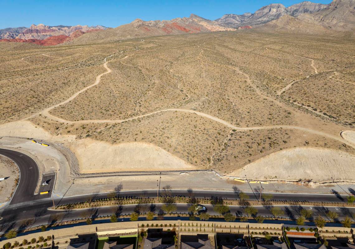 Vacant land in Las Vegas' Summerlin community at the intersection of Alta and Crossbridge drive ...