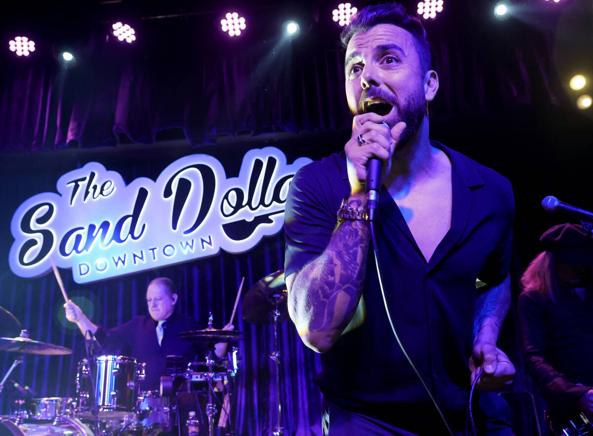 Franky Perez performs on opening night at The Sand Dollar Lounge Downtown in Las Vegas Thursday ...