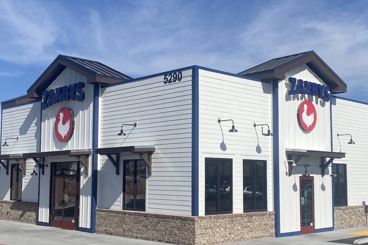 The exterior of Zaxbys is seen at 5290 Blue Diamond Road in Las Vegas. (Zaxbys)