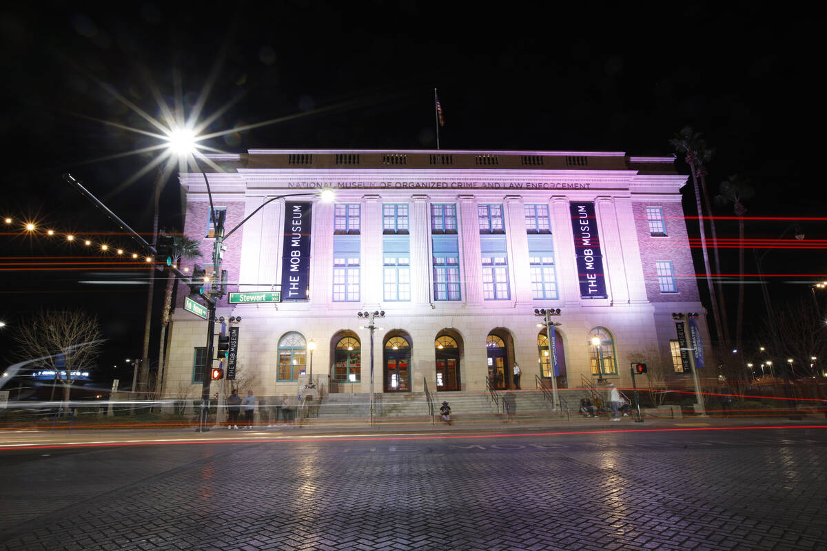 The Mob Museum is seen, Friday, Feb. 11, 2022, in Las Vegas. (Chitose Suzuki / Las Vegas Review ...