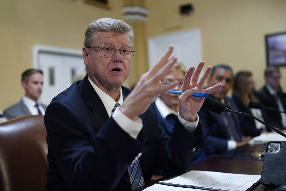 Rep. Mark Amodei, R-Nev., at the Capitol in Washington, Monday, Oct. 2, 2023. (AP Photo/J. Scot ...