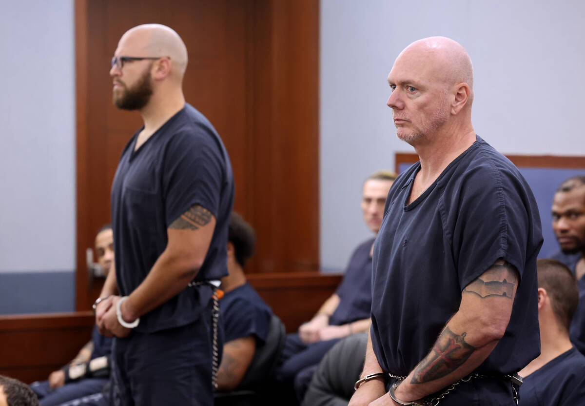Steven Best, left, and Brandon Schrock, two of the men accused in an alleged kidnapping of a co ...
