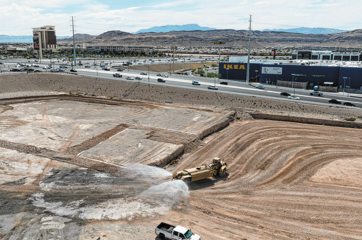 Heavy construction equipment is seen where a Lifetime gym is slated to be built at southeast co ...