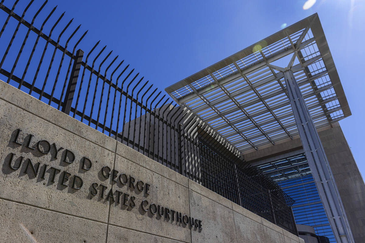 The Lloyd D. George Federal Courthouse is seen on Friday, March 31, 2023, in Las Vegas. (Bizuay ...