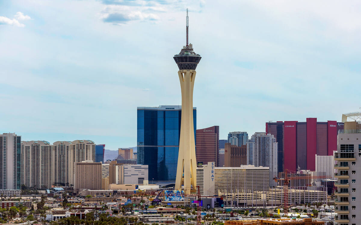 Skyline on the North end of the Strip with casino operators in the area including Resorts World ...
