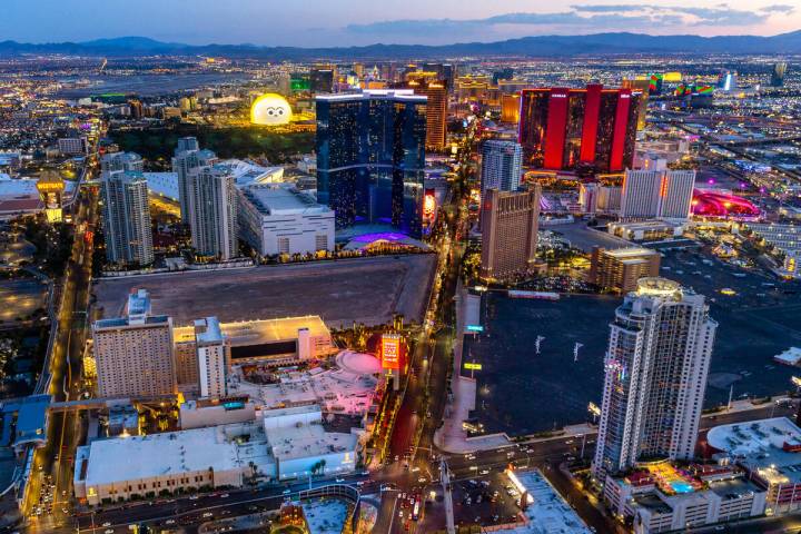 The skyline on the North end of the Strip with casino operators in the area including Resorts W ...