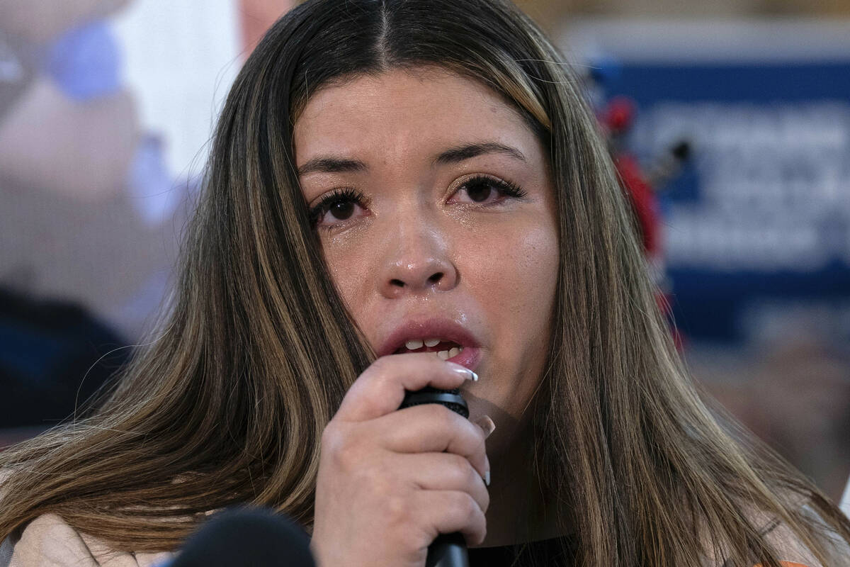 Jennifer Vasquez Sura, the wife of Kilmar Abrego Garcia of Maryland, who was mistakenly deporte ...