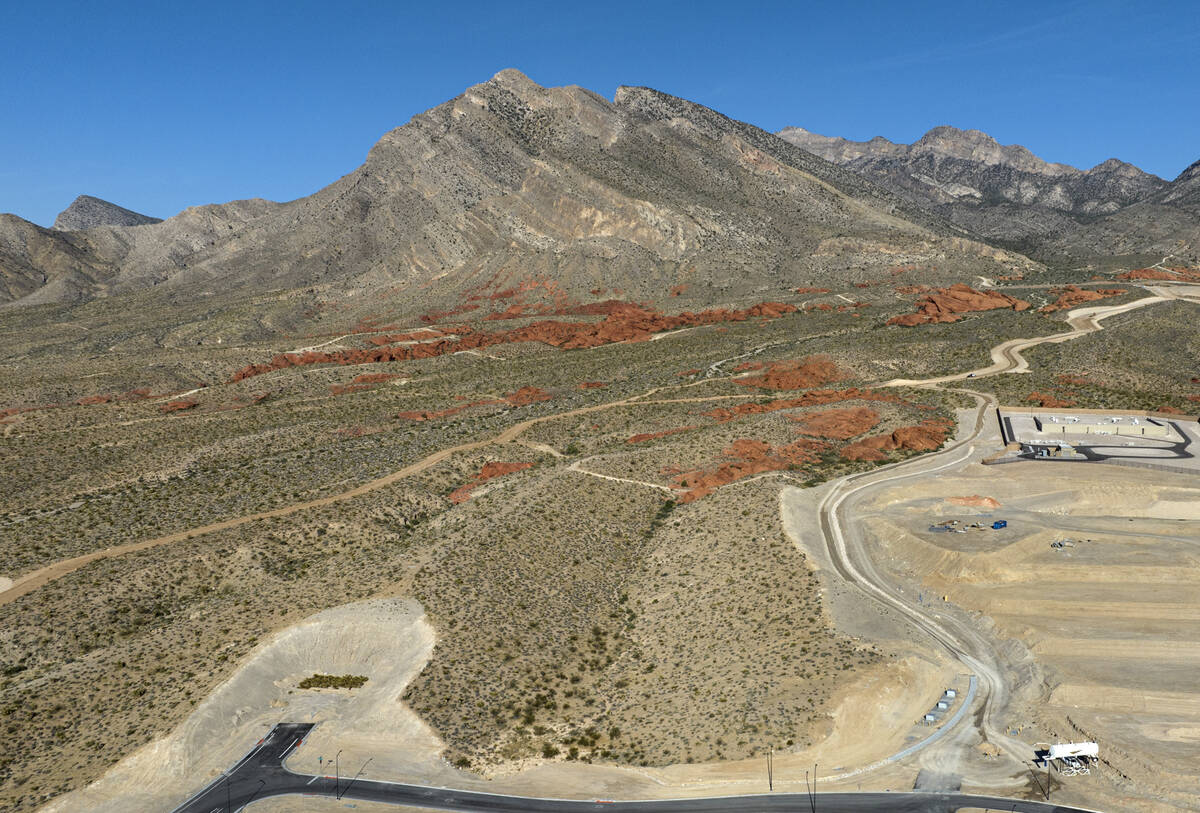 The area known as Little Red Rock is seen on Thursday, April 10, 2025, in Summerlin. (Bizuayehu ...