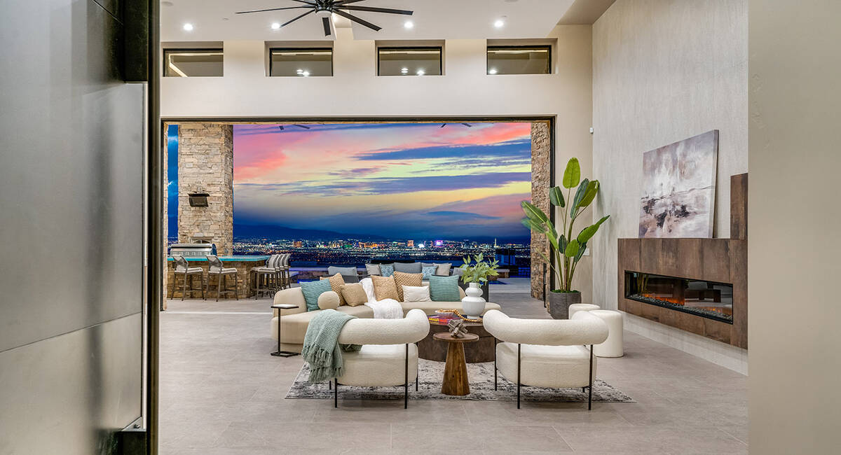 The home has a sweeping view if the Strip. (Stetson Ybarra/Rooted Elements)
