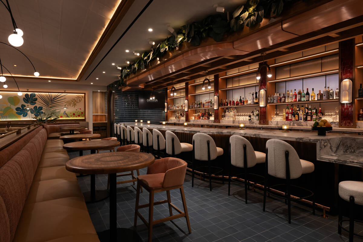 The bar and lounge at Ortikia, a Mediterranean restaurant that opened on June 3, 2024, in Green ...
