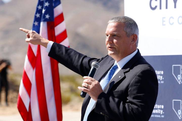 John Entsminger, the general manager of the Southern Nevada Water Authority, speaks at the grou ...