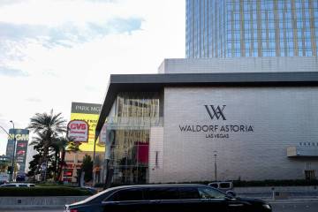 The Waldorf Astoria is seen Monday, Dec. 17, 2018, in Las Vegas. (Caroline Brehman/Las Vegas Re ...