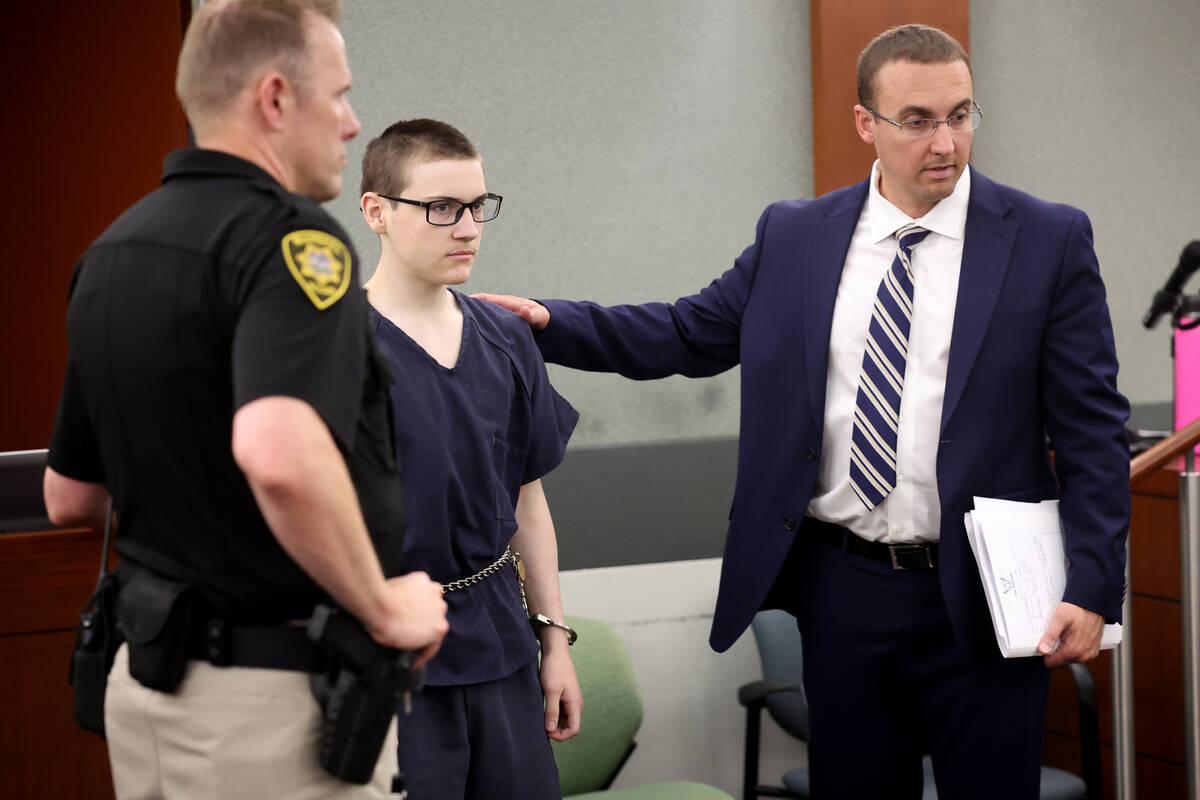 Lincoln Peterson, who is accused of killing his father, appears in court with his attorney Ryan ...