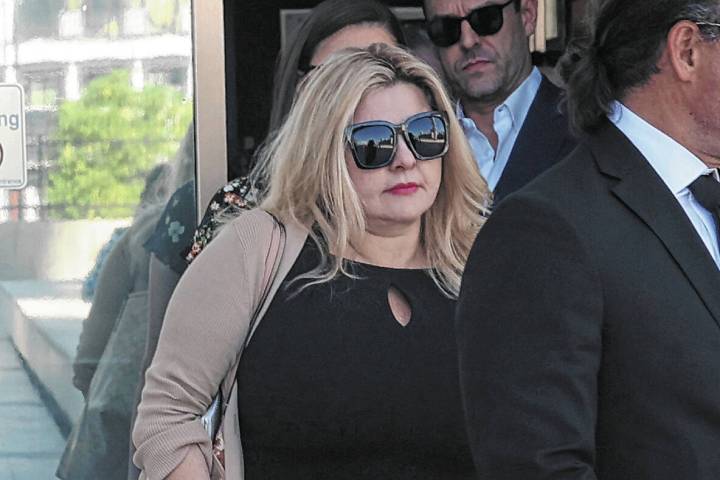 Former Las Vegas City Councilwoman Michele Fiore walks out of Lloyd George U.S. Courthouse in L ...