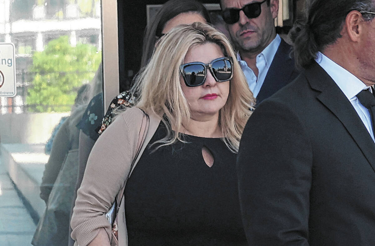 Former Las Vegas City Councilwoman Michele Fiore walks out of Lloyd George U.S. Courthouse in L ...
