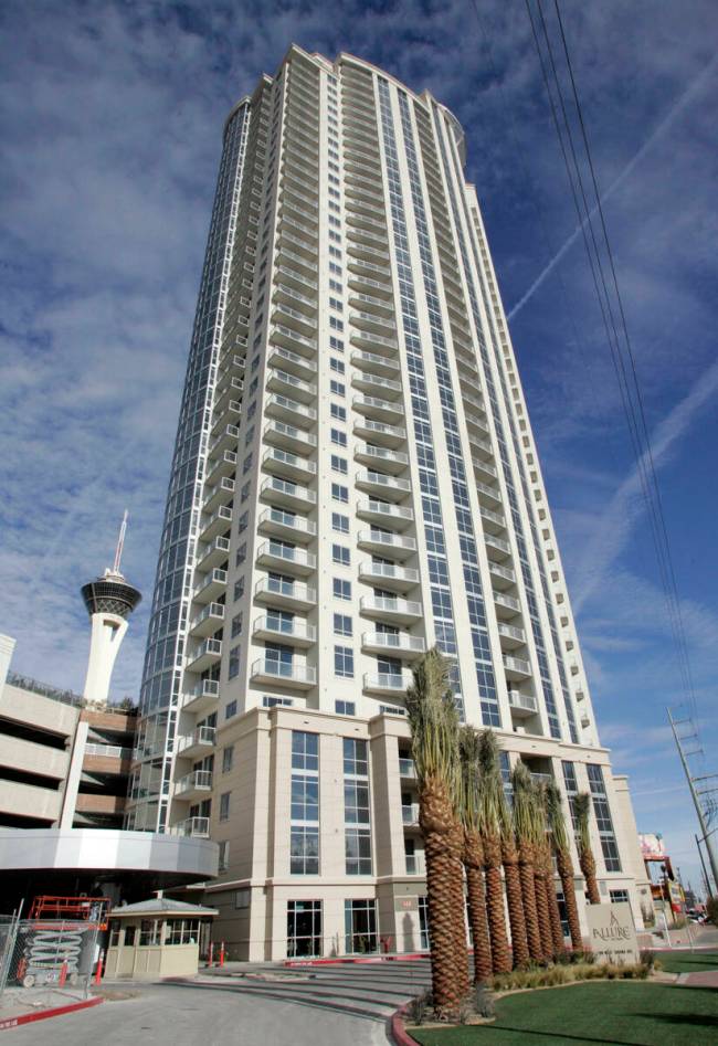 Allure, a high-rise condominium tower at 200 W. Sahara Ave. in Las Vegas, is seen Jan. 2, 2007. ...