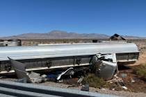 This image shared by the Clark County Fire Department on social media shows the aftermath of a ...