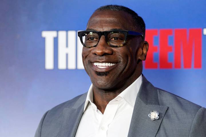 FILE - Former NFL football player and sports analyst Shannon Sharpe poses at a special screenin ...