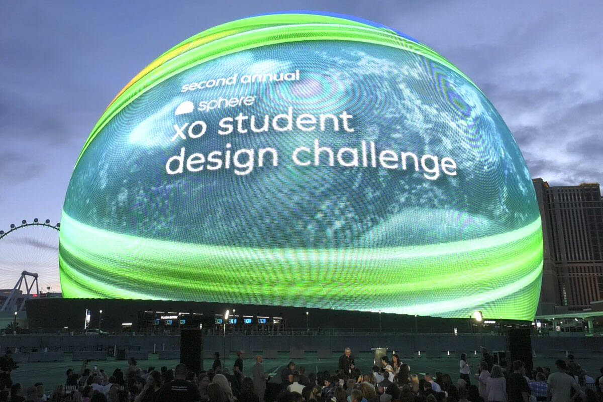 Sphere hosts a ceremony for its second annual XO student design challenge on Tuesday, April 22, ...