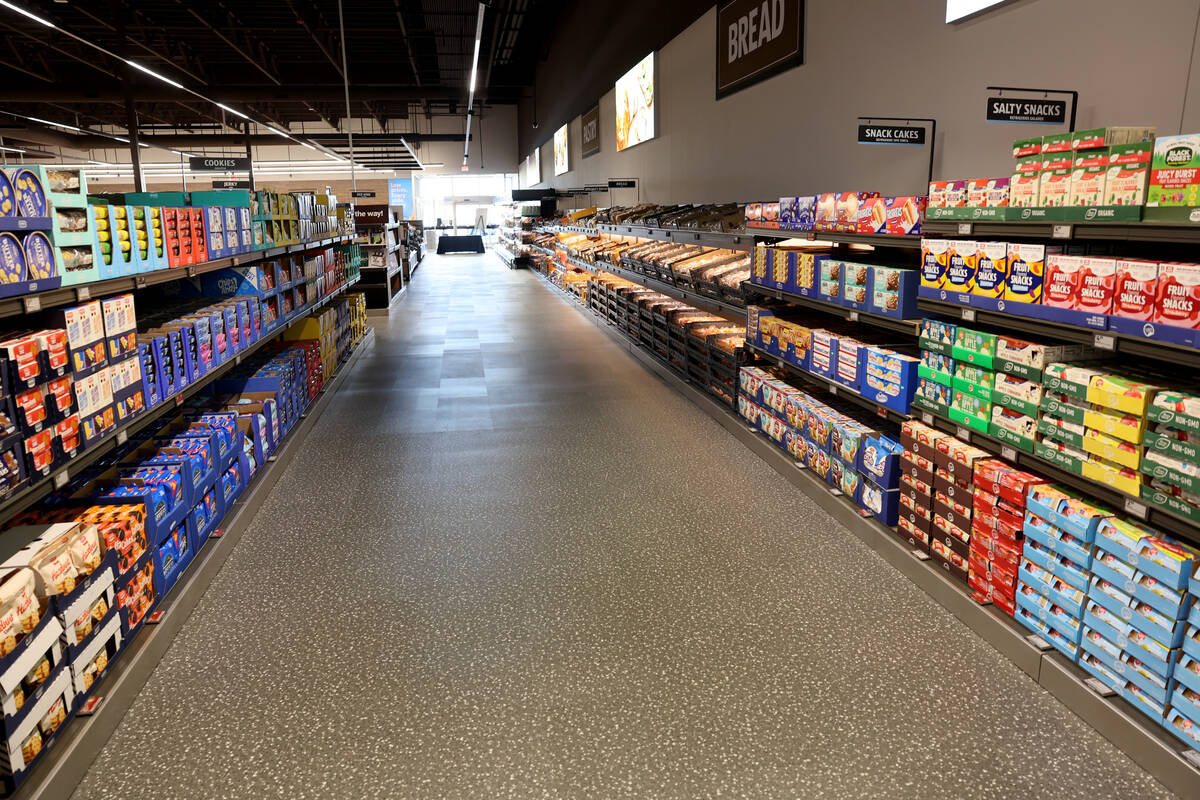ALDI Henderson is shown at 621 Marks St. during a media preview Tuesday, April 22, 2025. The gr ...