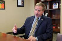Clark County Sheriff Kevin McMahill talks to the Review-Journal at Metropolitan Police Departme ...