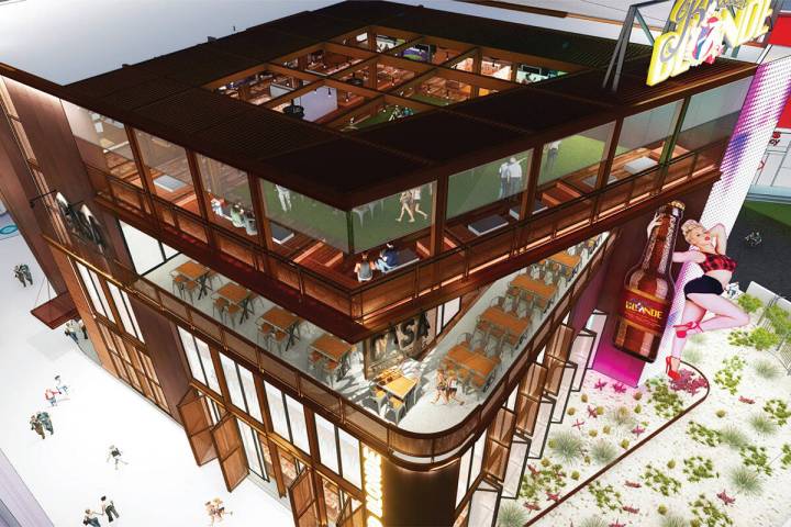 An artist's rendering of Bottle Blonde, a restaurant and nightlife venue planned for the Las Ve ...