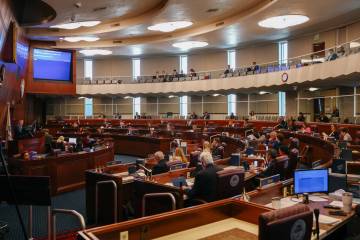 The Nevada State Assembly convenes to pass legislation during the 83rd legislative session at t ...