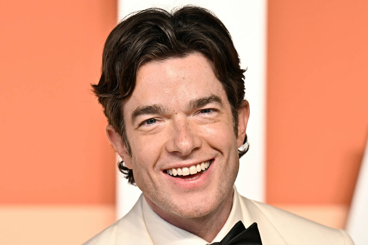 John Mulaney arrives at the Vanity Fair Oscar Party on Sunday, March 2, 2025, at the Wallis Ann ...