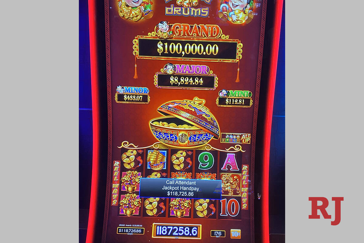 A slots player won a $118,726 jackpot on Dancing Drums on Wednesday, April 23, 2025, at Aliante ...