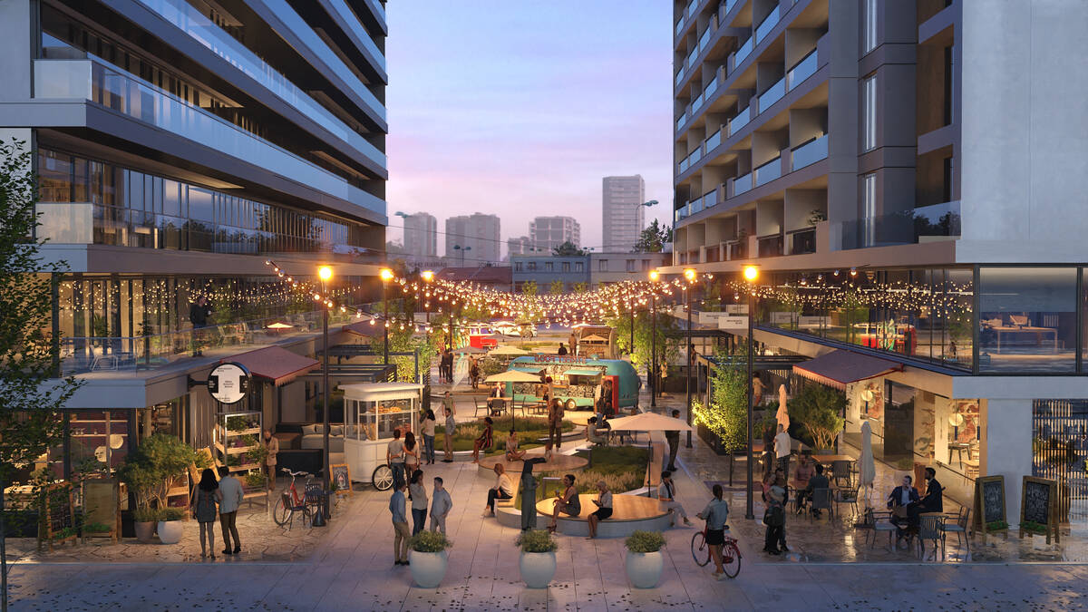 An artist's rendering of the Midtown project in Las Vegas' Arts District. (Midtown Development ...