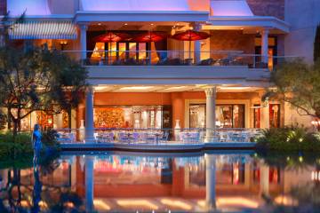 The exterior of Lakeside restaurant, which opened in 2010 on the Lake of Dreams at Wynn Las Veg ...