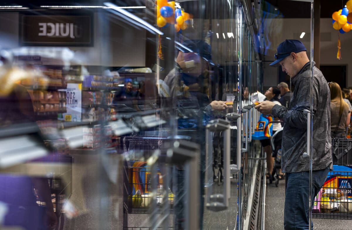Customers shop about the new store as Aldi is officially open on Thursday, April 24, 2025, in H ...