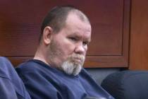 Freddy Allen, who stabbed to death an off-duty officer on the Strip, appears in court during hi ...
