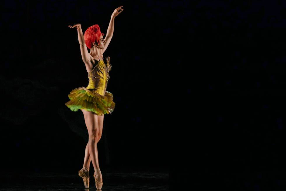 Tinker Bell dances during “Peter Pan” at the Smith Center for the Performing Arts ...