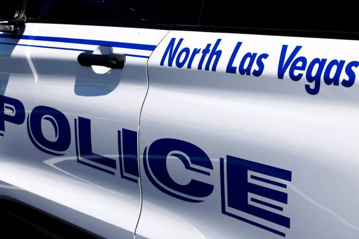The North Las Vegas police vehicle pictured on Wednesday, May 8, 2024, in Las Vegas. (Bizuayehu ...
