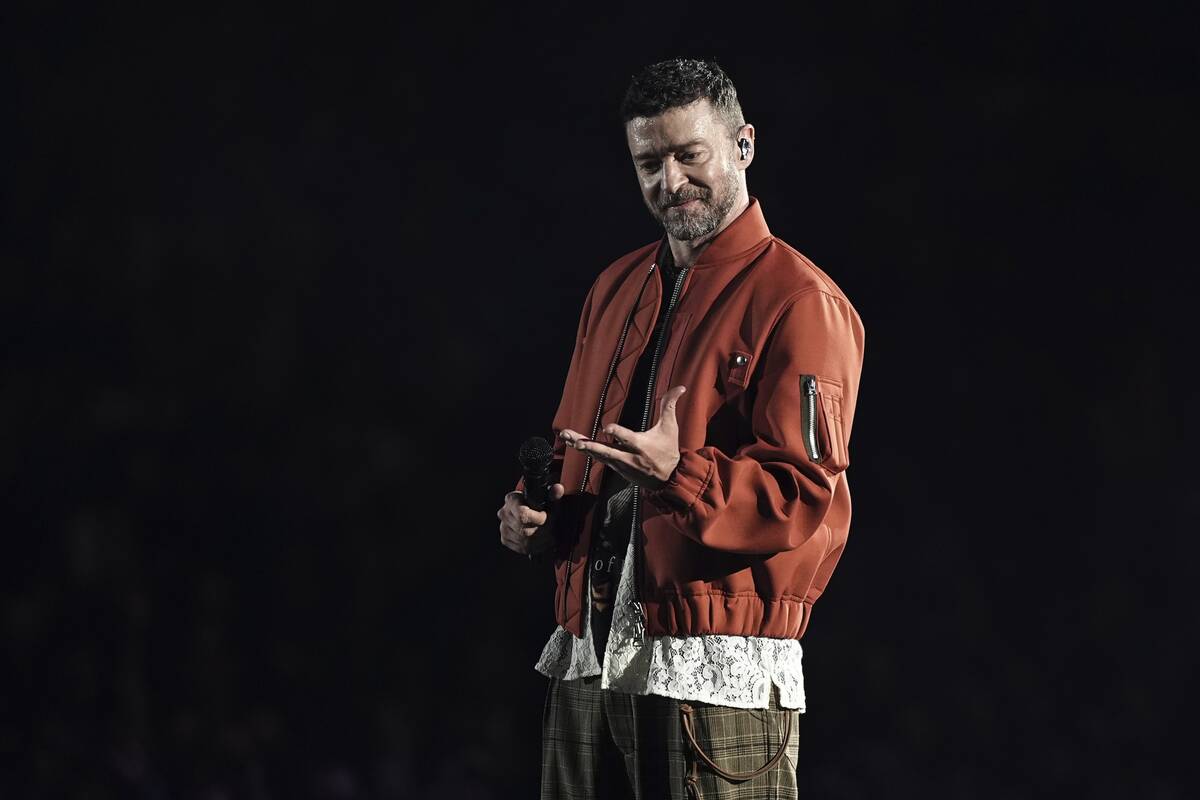 Justin Timberlake performs at the Estereo Picnic music festival in Bogota, Colombia, Friday, Ma ...