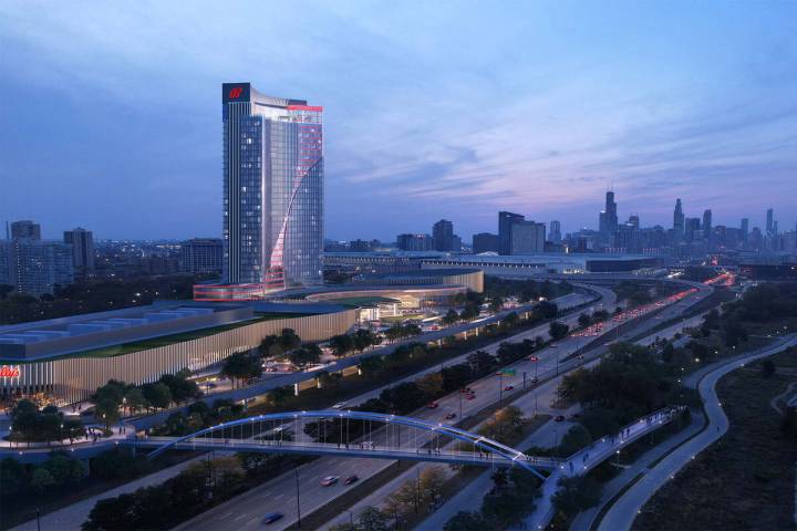 A rendering of Bally's Corp. $1.6 billion McCormick Place Truck Marshaling site proposal. (Cour ...