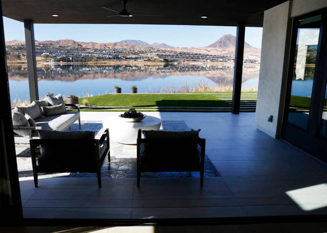 A view from La Cova's one-story model home at South Shore Lake Las Vegas, on Thursday, Jan. 30, ...